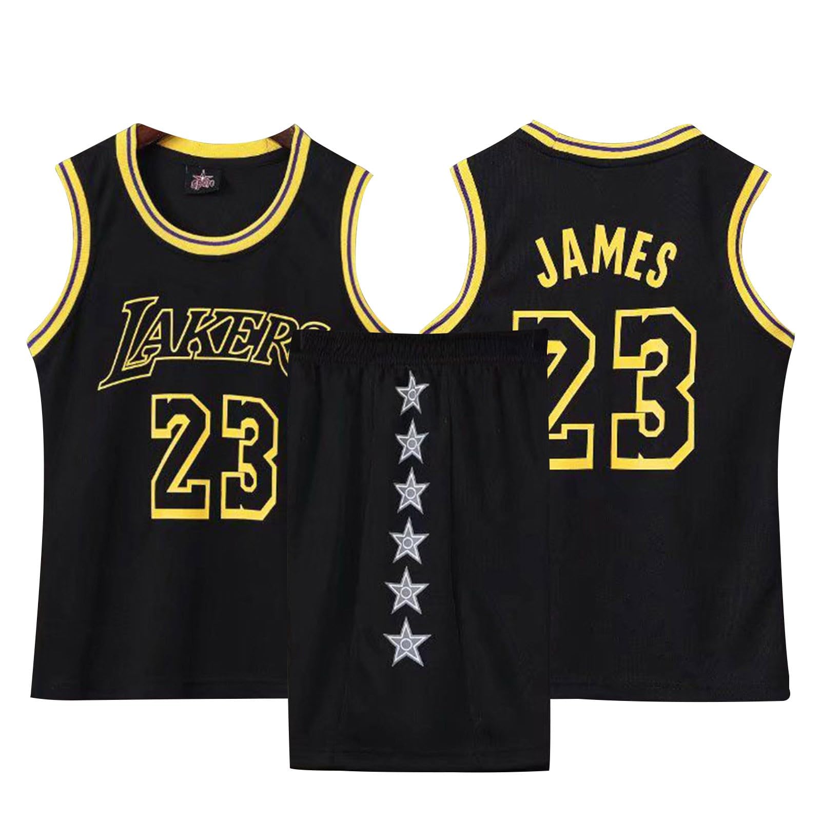 Tenue Basket Enfant Adulte, Maillot Basket Homme 2 Pièces Ensemble Basket Enfant, Maillot Sans Manches + Pantalon Court Enfants/Adulte,Pop Basket Maillots Basketball Jersey et Short