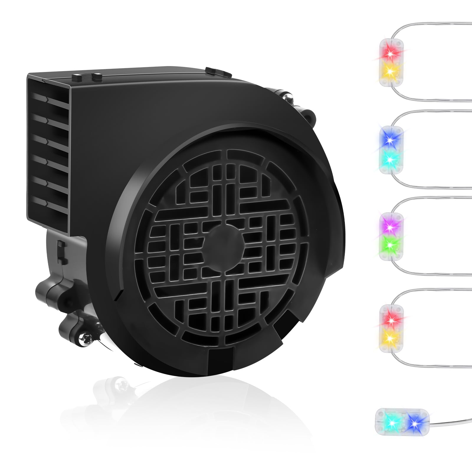 Photo 1 of 12V 1.2A Inflatable Replacement Motor for 5-9FT Halloween Christmas Inflatables Air Blower Fan with 5 LED Light Fans 1.5A Adapter Outdoor Blow Up Fan Blower Parts for Inflatables Yard Decorations