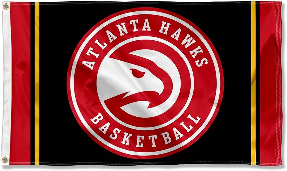 Atlanta Hawks Black Indoor Outdoor Flag