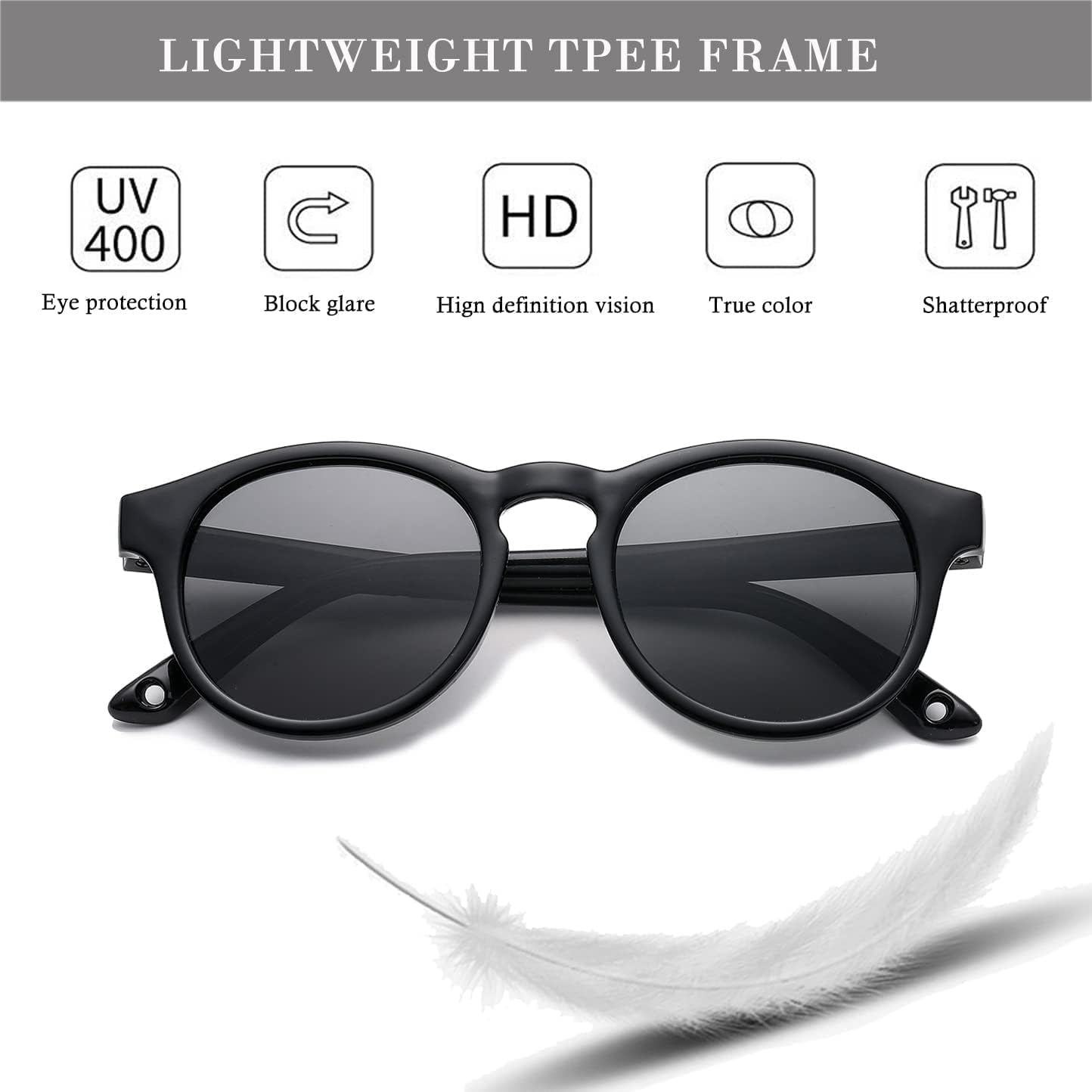 BIFADA Lunettes De Soleil Polarées Flexibles Bébé 0-36 Mois - Incassables Avec Sangle Ajustable