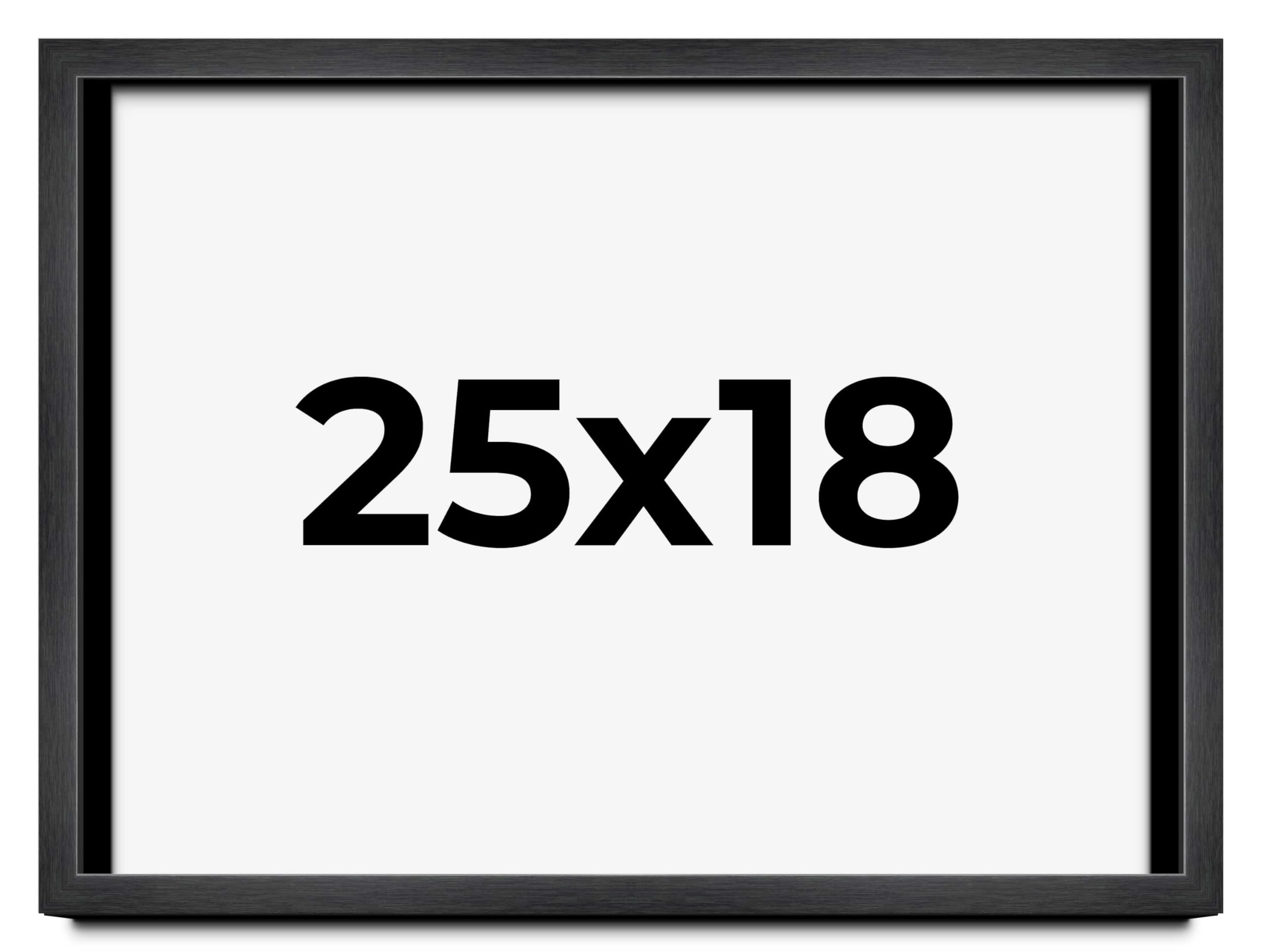 Amazon.com - 25x18 Frame Black Charcoal Grey Wood Textured Picture