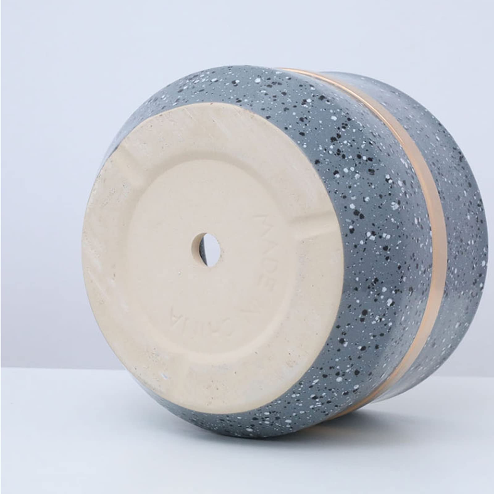 Vasi da Giardino Vasi per Piante in Ceramica, Vaso da Fiori cilindrico da 5,9/7,8/9,8 Pollici con Foro di drenaggio e Vassoio in plastica per Giardino Domestico per Interni ed Esterni