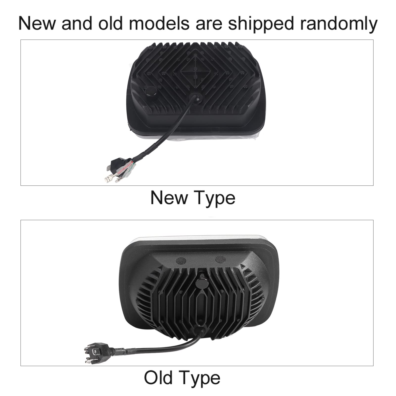 Qiilu Faros Delanteros LED de Trabajo led Faro LED de Coche Impermeable Off-road Foco para Moto ATV SUV Tractor Camión Barco de 5x7 Pulgadas con Cuadrada Haz Alto Bajo Apto para G3d109