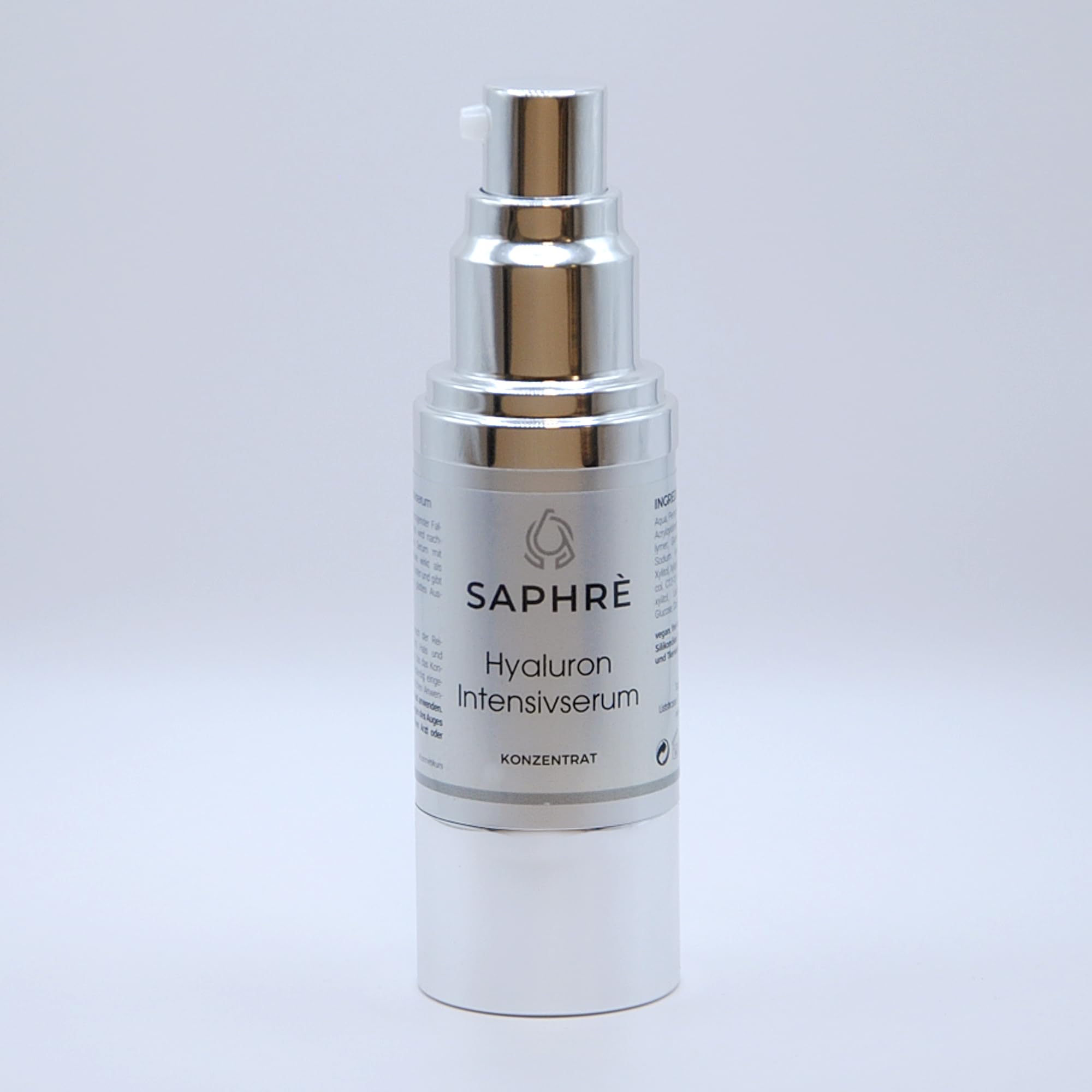 Hyaluron Intensivserum – Feuchtigkeitsbooster mit Kurz- & Langkettiger Hyaluronsäure, Panthenol & Xylitol – für Trockene & Reife Haut – 30 ml, Vegan