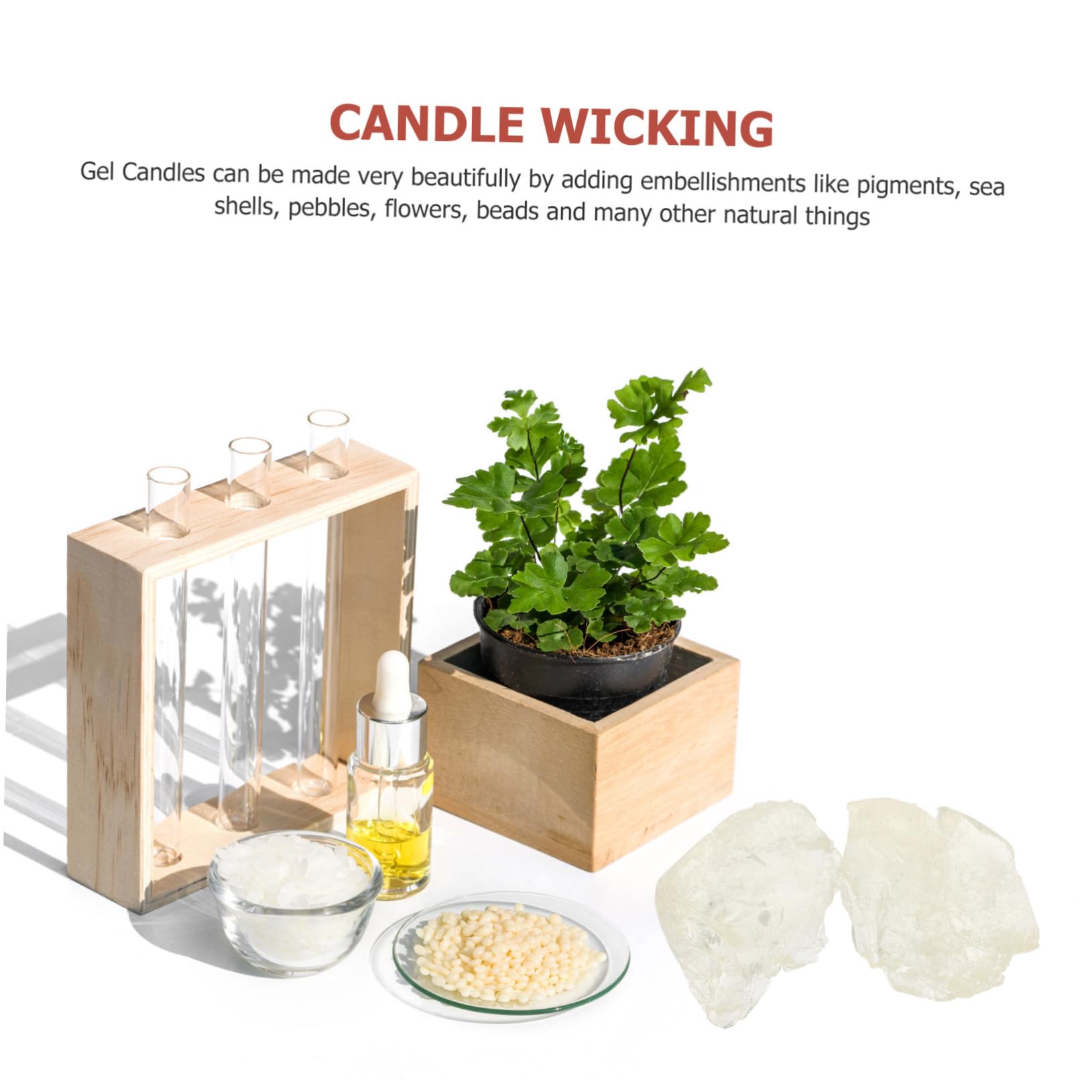 Housoutil Cera Confezione Te Gel Trasparente per 1 Fai 1kg Candele | Alta Trasparenza, Uso DIY Sicuro e Fumo, Adatta a Laboratori Creativi per Ragazzo Ragazza