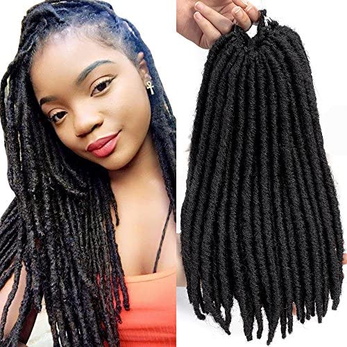 Natural Faux Dreadlocks Latch Hook 12 Inch 1B (12 inch, 1B