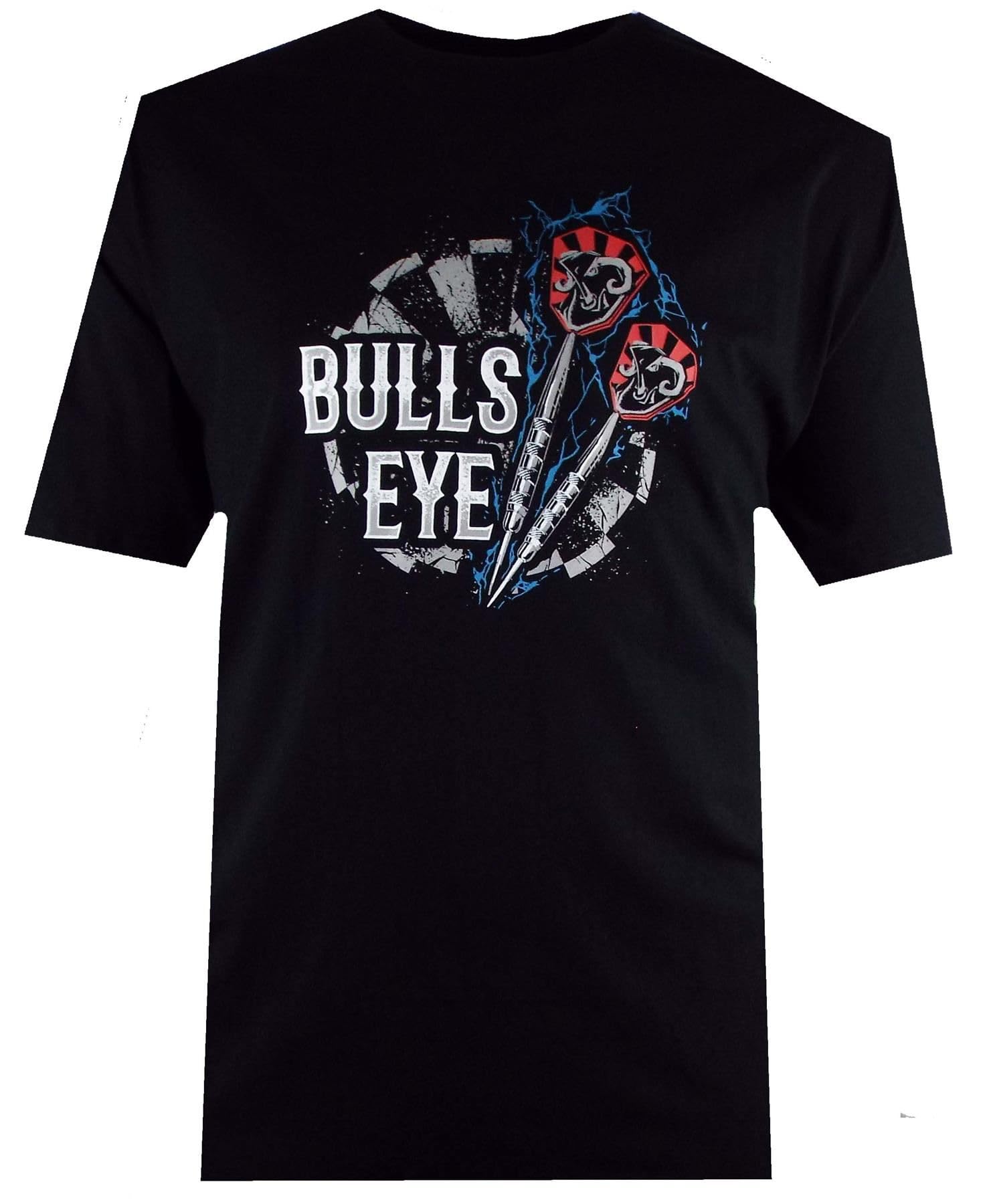 Espionage Bulls Eye Print T-Shirt for Mens T402 in Black 3XL