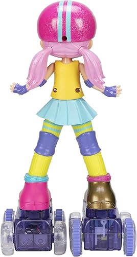 Miniatura 5 de Rock N Rollerskate Muñeca Rainbow Riley con control remoto iluminado - Reproduce música y patines 10 pulgadas de alto Rayo Luna, Rainbow Riley