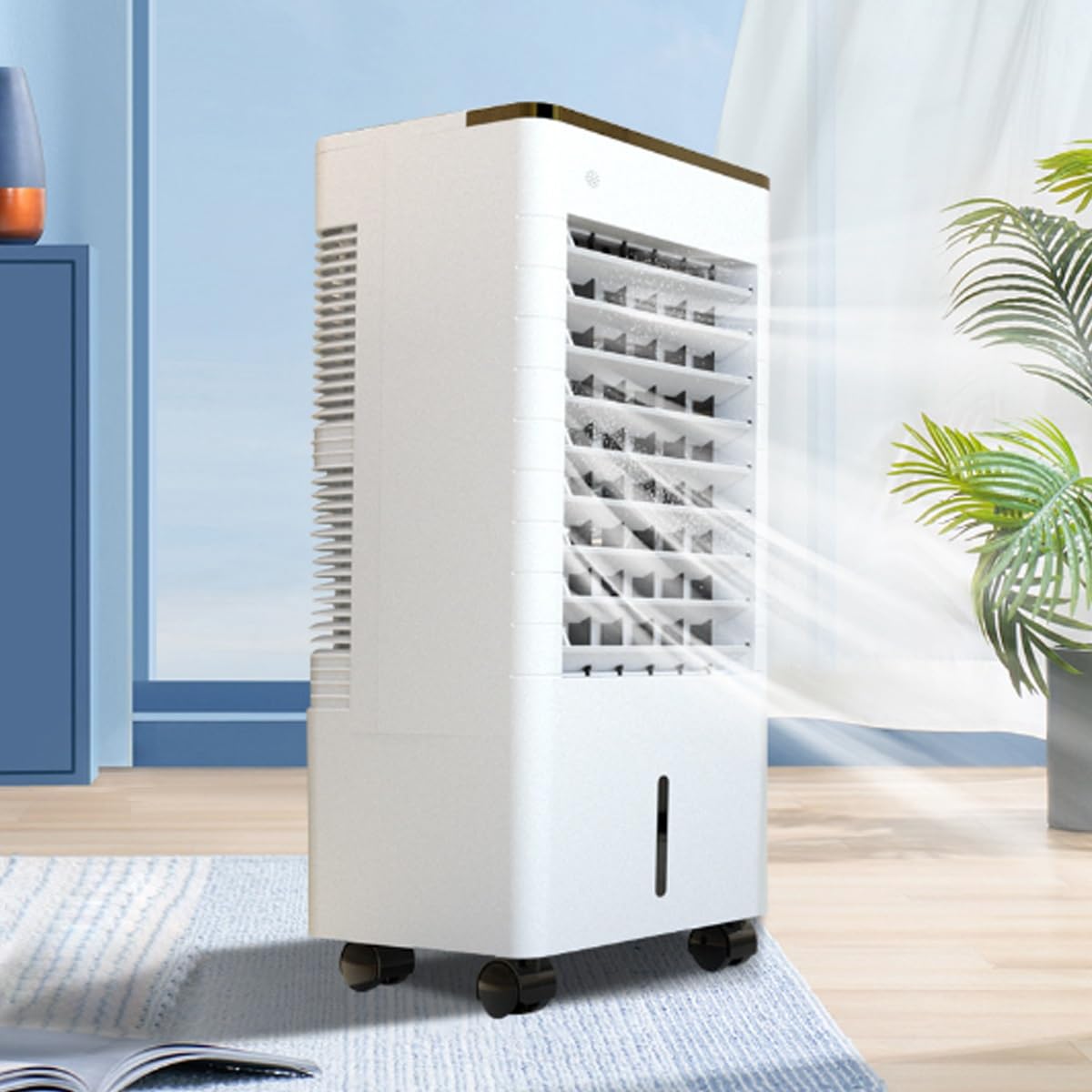 MESOVFCA 3 In 1 Windowless Portable Air Conditioner, Evaporative Air Cooler with Oscillation for Home, Office, Bedroom, Kitchen Cooling