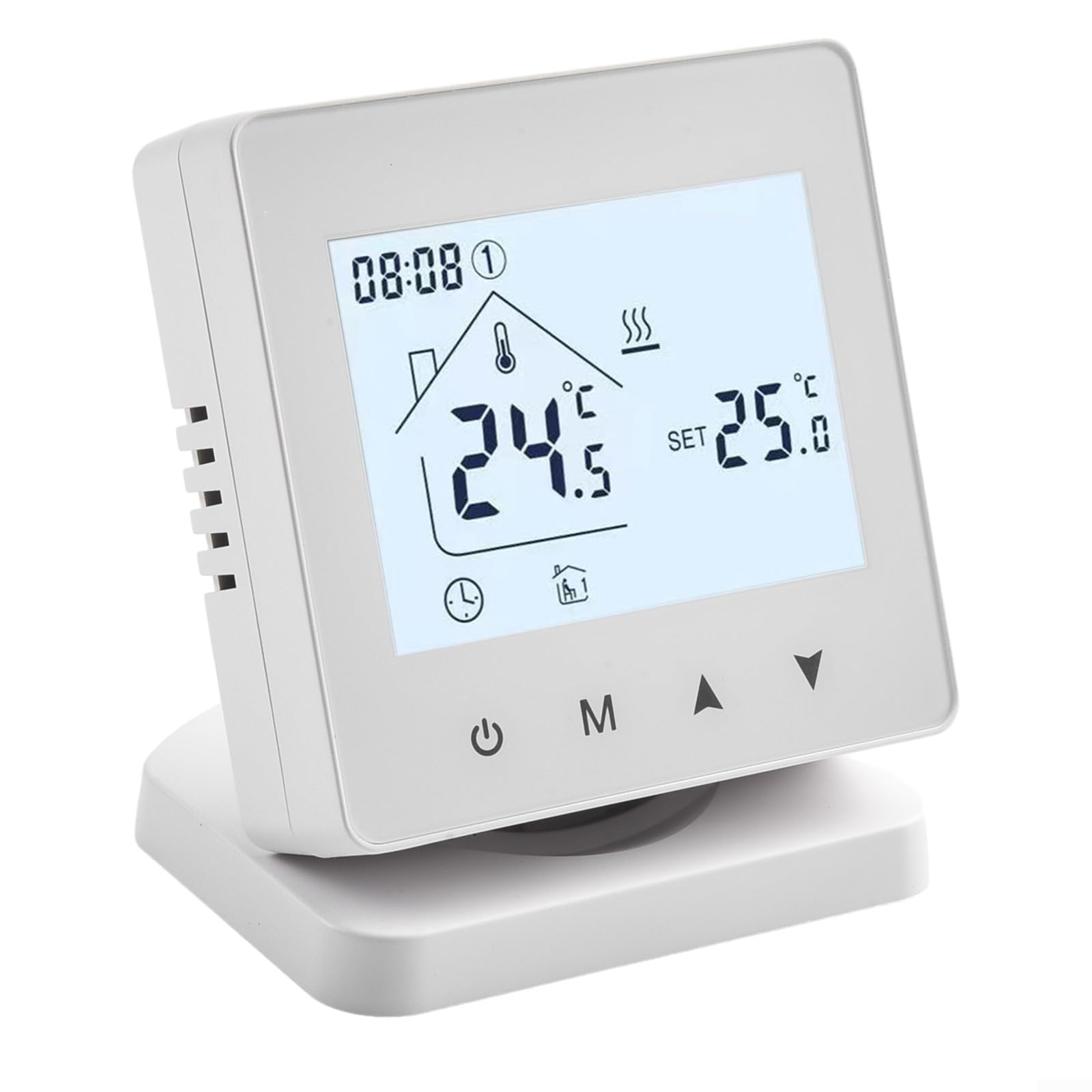 Termostato inteligente inalámbrico programable para calefacción de agua y caldera de gas, montado en la pared o escritorio con control de aplicación Smart-Life (con WiFi)