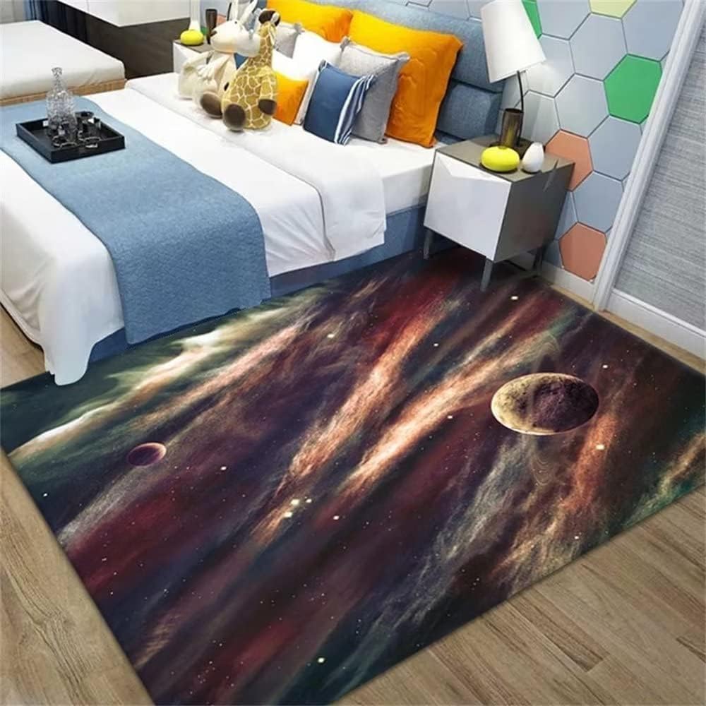Kunsen Decoracion habitacion Adolescente El patrón del Cielo Estrellado es Moderno y Simple. alfombras Lavables Purple alfombras habitacion Infantil habitacion niña alfombras Alfombra Moderna 120X160