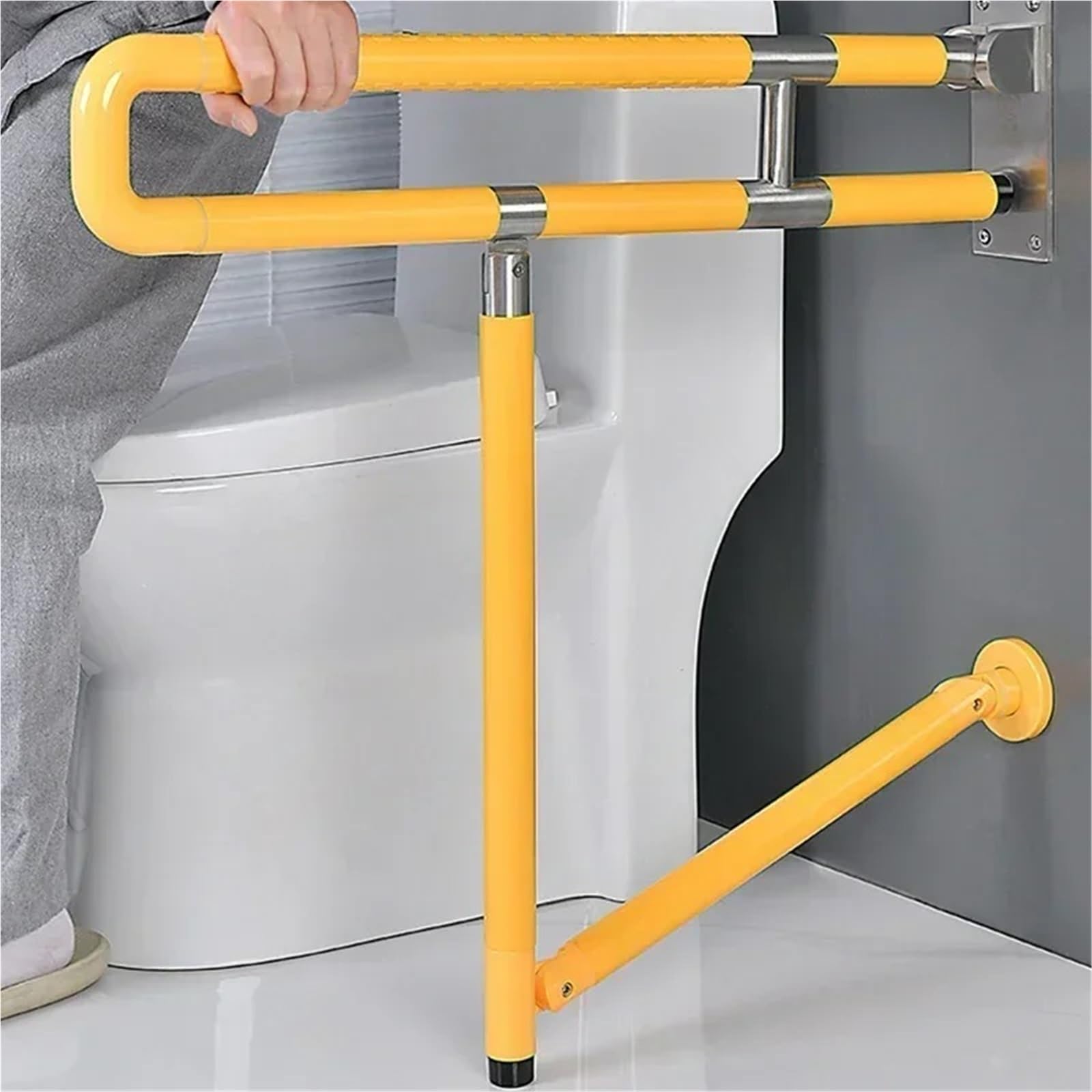 Barras de Apoyo para baño, manijas para Inodoro, Barras de Apoyo para Ducha, Seguridad, bañeras para discapacitados y Accesorios(6mm5)