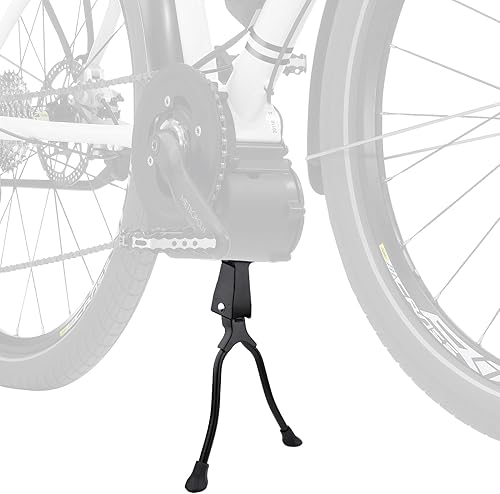 Soporte de bicicleta de doble pierna de montaje central, ajuste práctico para bicicletas de montaña de 26 pulgadas y bicicletas de montaña con