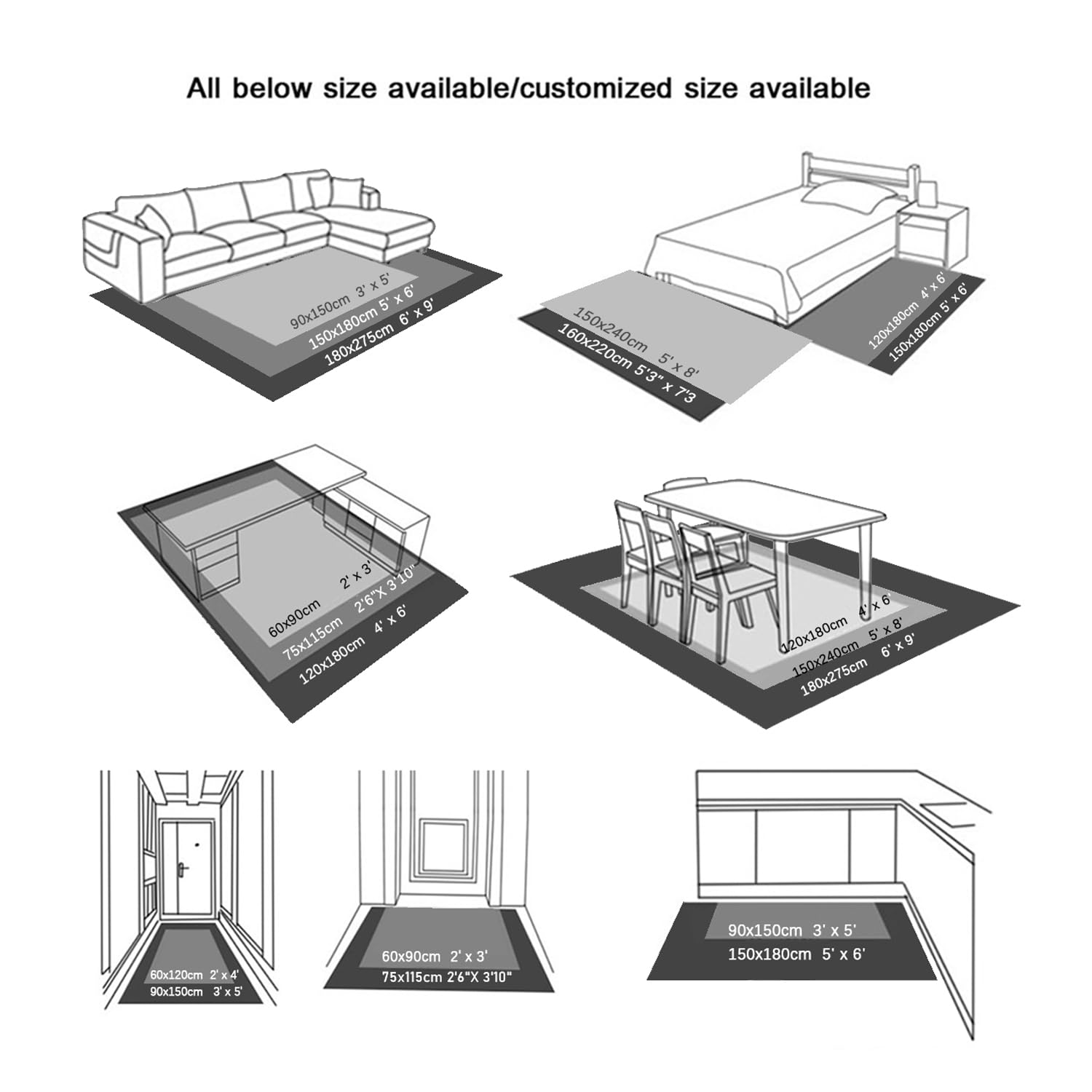 Vibrante Skier Design Area Tappeto Sport Tema Tappetino da Sci Decorativo Lavabile Non Spargimento Antiscivolo Tappeto a pelo corto per dormitorio soggiorno 90x180cm