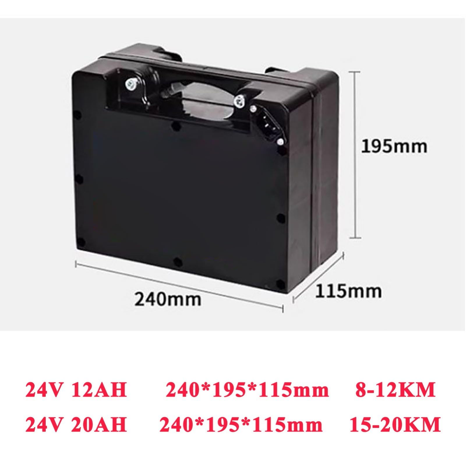 Batería para Silla De Ruedas Eléctrica De 24 V 12 Ah 20 Ah con Cargador Y BMS, Batería Trasera De 24 Voltios para Silla De Ruedas Eléctrica, Conector Anderson Rojo