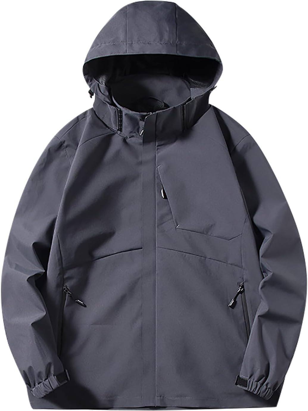 Women Waterproof Windbreaker with Removable Hood Lightweight Rain Coat | Unisex Outdoor Sport Windproof Rain Coat Hiking Camping Climbing Trekking Rain Jackets Windbreaker
