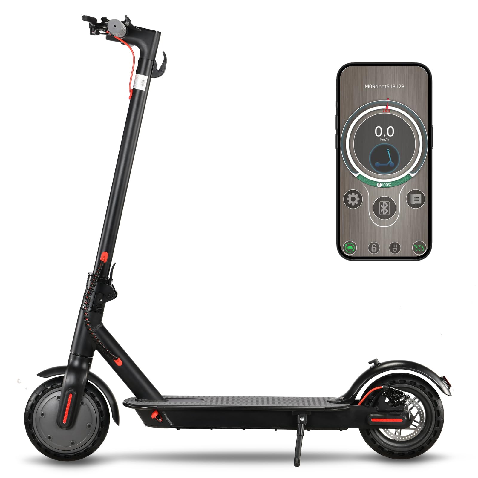Electric Scooter - 8 5 Tires 19 Miles Range 350W Motor 19 MPH Portable Folding Commuting Electric Scooter