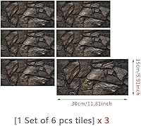 Vista 7 de Retro Tile Sticker Peel and Stick Wallpaper, Stick On Backsplash Tiles for Kitchen Wall Tile Stickers Waterproof Bathroom Decals Self Adhesive