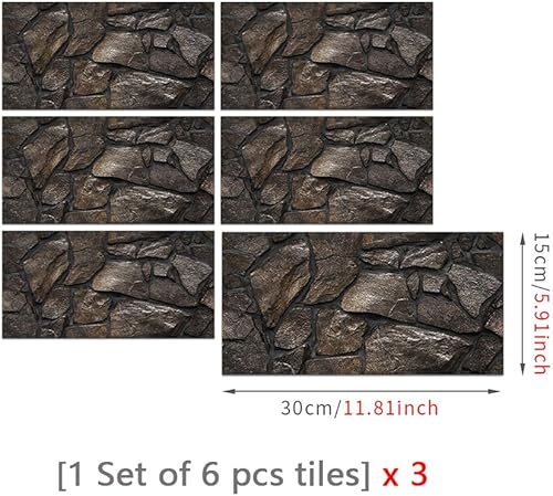 Miniatura 7 de Retro Tile Sticker Peel and Stick Wallpaper, Stick On Backsplash Tiles for Kitchen Wall Tile Stickers Waterproof Bathroom Decals Self Adhesive