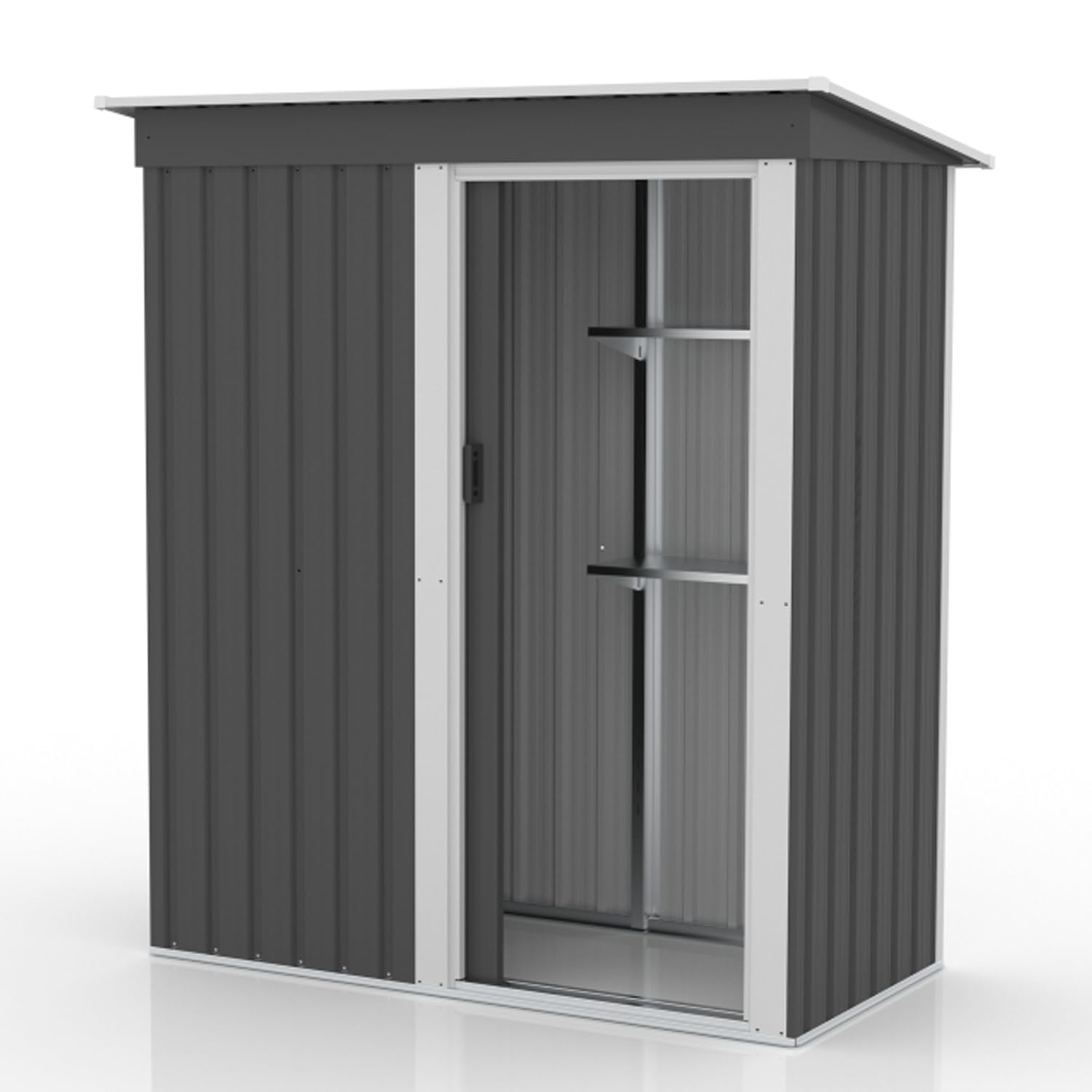 Amazon | 大型収納庫 物置 屋外 倉庫 スチール製 可動式棚板付き 1897L