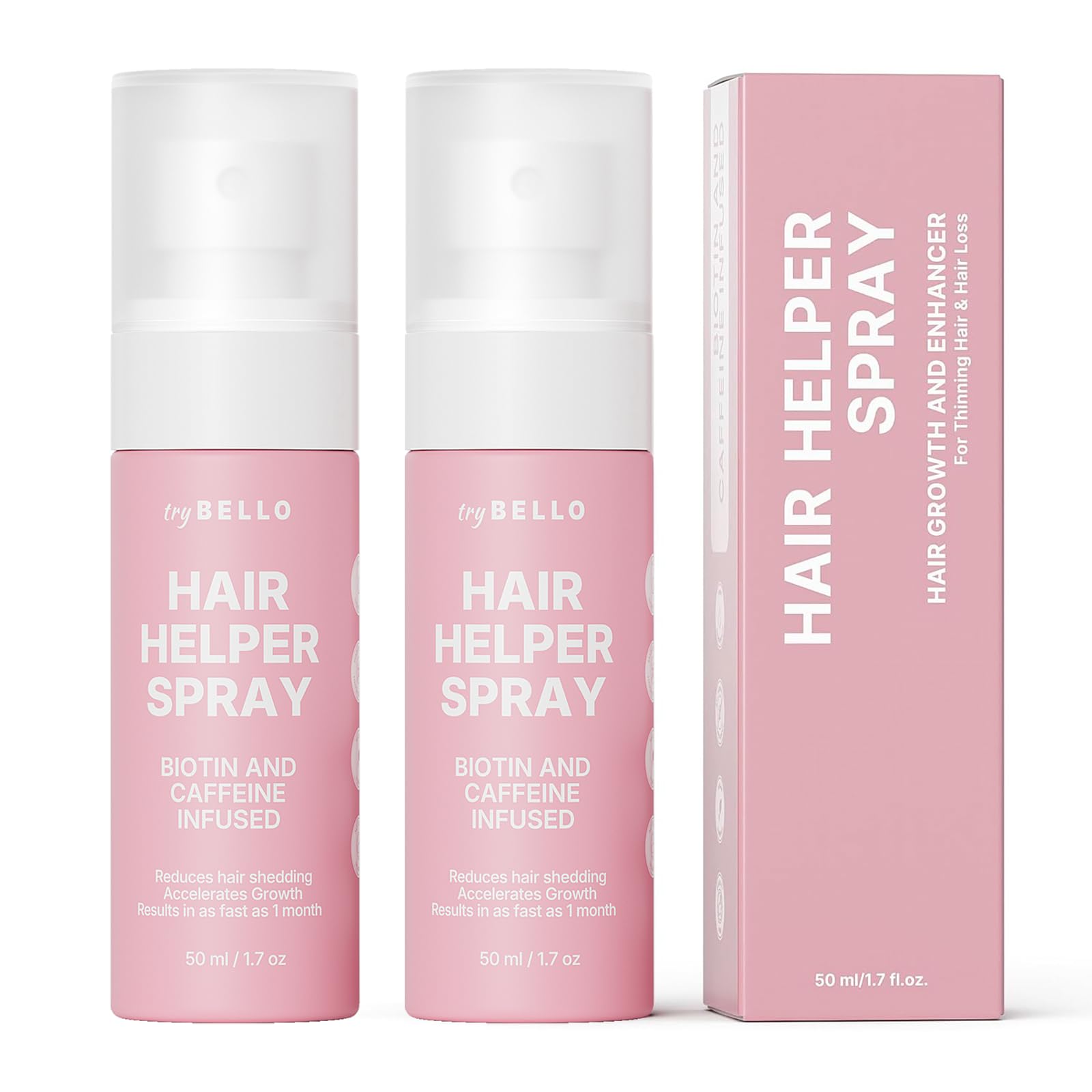 Photo 1 of ** only comes with one bottle **
Trybello Hair Helper Spray - Hair Growth Serum with Biotin & Castor Oil - Caffeine Infused Hair Treatment for Thicker, Fuller Hair - Repair Thinning Hair Naturally - Vegan, Cruelty-Free Formula, 2Pack