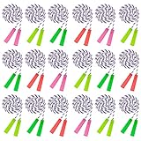 Ram Pro All Purpose Jump Rope Stripe Ropes With Plastic Handles for any Skill Level, Men, Women & Kids Best For Sports, Outdoors, Fitness, Exercise, Fun, Play, Toy (18 Per Pack)