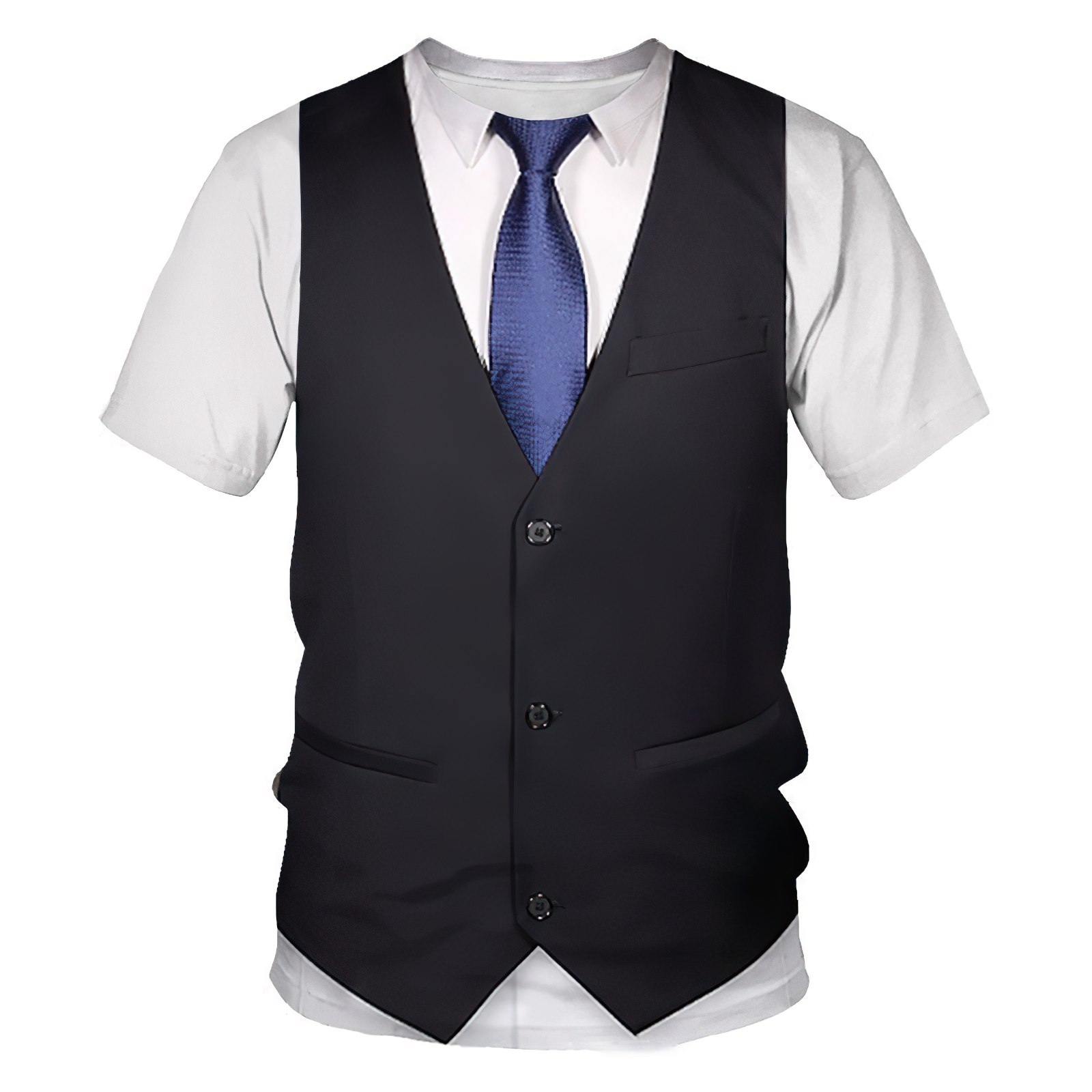 WHNBCW Funny Men's Tuxedo T Shirt Tie Tux Graphic Tee Shirt, Black
