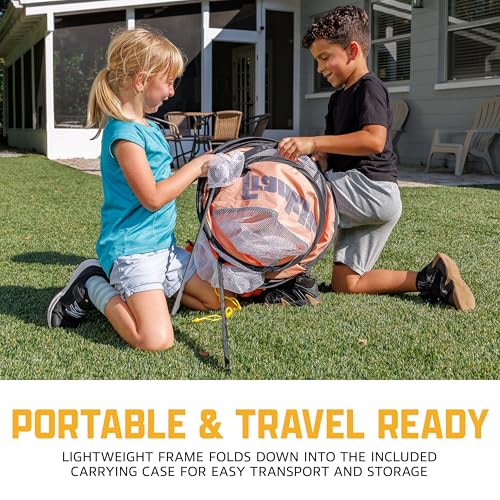 Franklin Sports Youth Lacrosse Pop-Up Goal – 3’x3’ Portable Net with Carrying Case – Backyard Practice Goal for Kids – Easy Setup with Ground Stakes – Improve Shooting Accuracy by Franklin Sports - Image 5