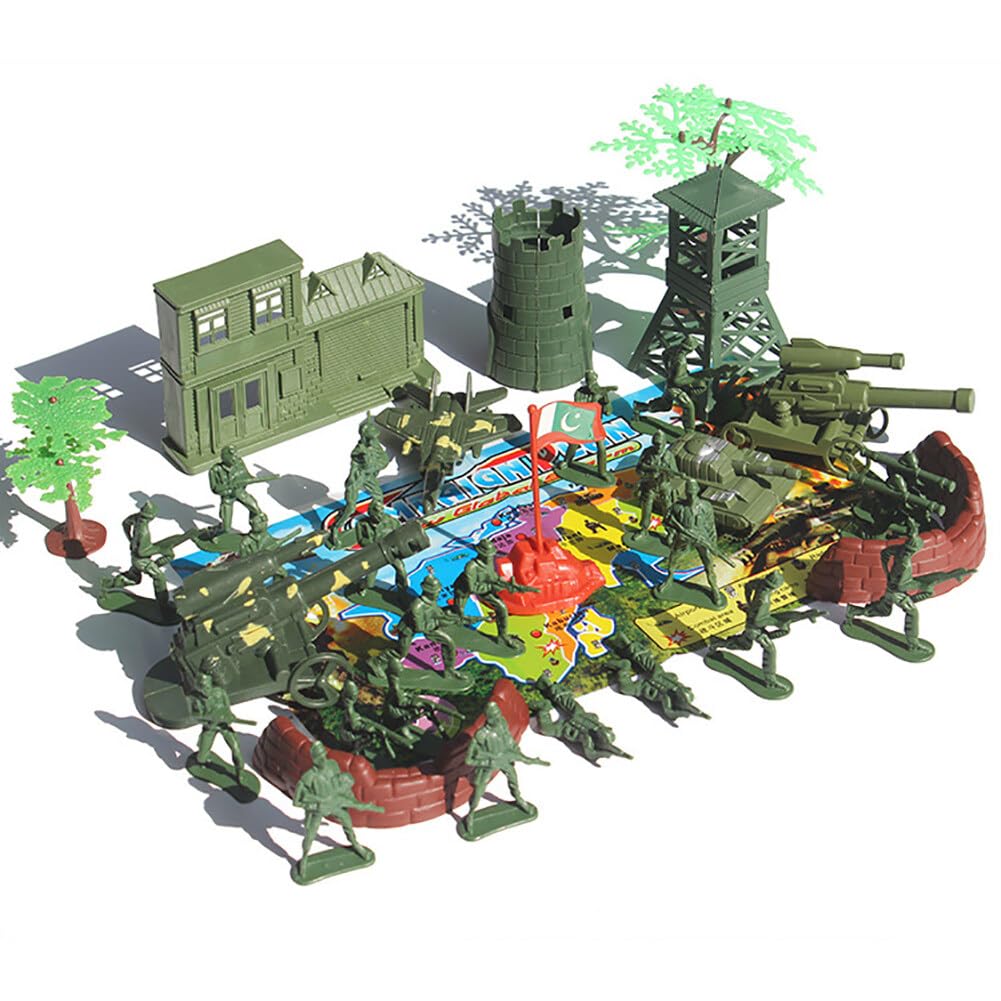 107-teiliges Armee Soldaten Spielfiguren Set – Militär Spielzeug Aus PVC Für Kinder
