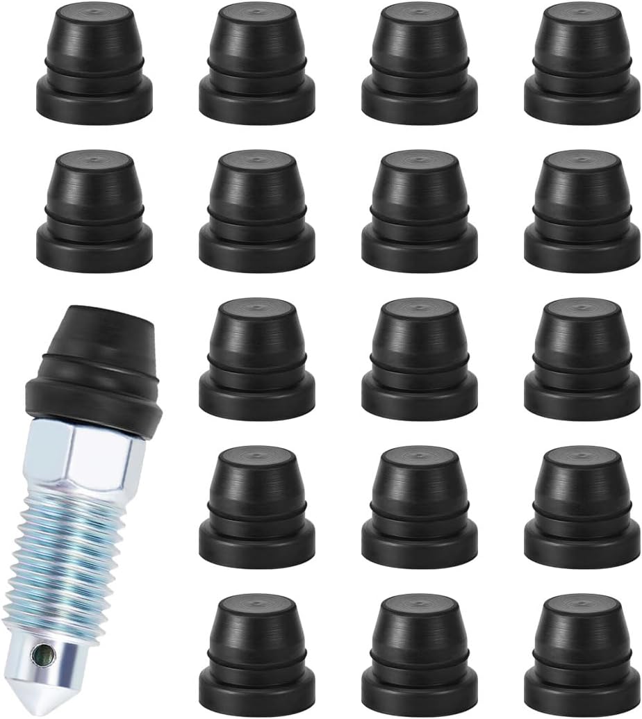18PCS Car Brake Bleeder Screw Caps, Auto Rubber Grease