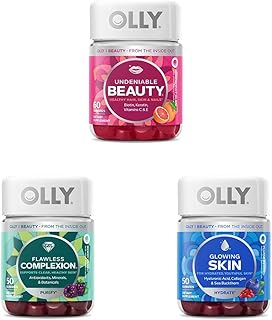 OLLY Undeniable Beauty Gummy, 60 Count & Flawless Complexion Gummy, Clear and Healthy Skin Support - 50 Count (Pack of 1)...