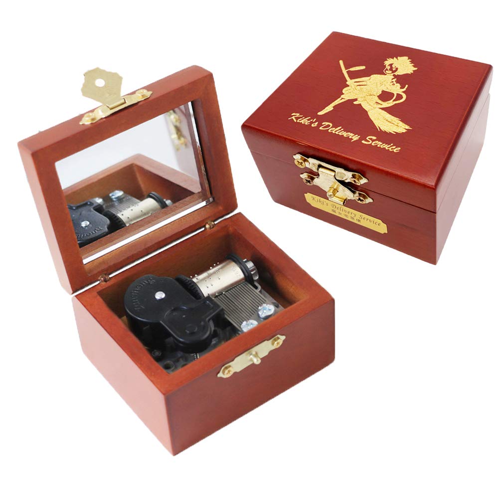 Youtang Music Box Carved Wood Musical Box Wind Up Mechanism Mucial Gift for Christmas,Birthday,Valentine's Day (If I've Been Enveloped by Tenderness, Silver)