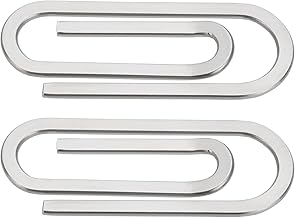 SG Store 2 Pièces en Acier Inoxydable Trombone Style Portefeuille Pinces à Billets 6.5cm X 2.5cm Design Minimaliste Pince à Billets Pince à Billets pour Hommes