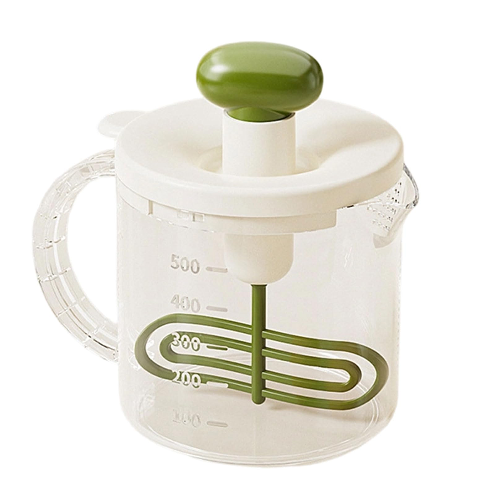Nucelit ABS Hand Operated Stir Cup with Detachable Filter for Smooth Mixing Juices Eggs Function for Mixing Straining and Whisking