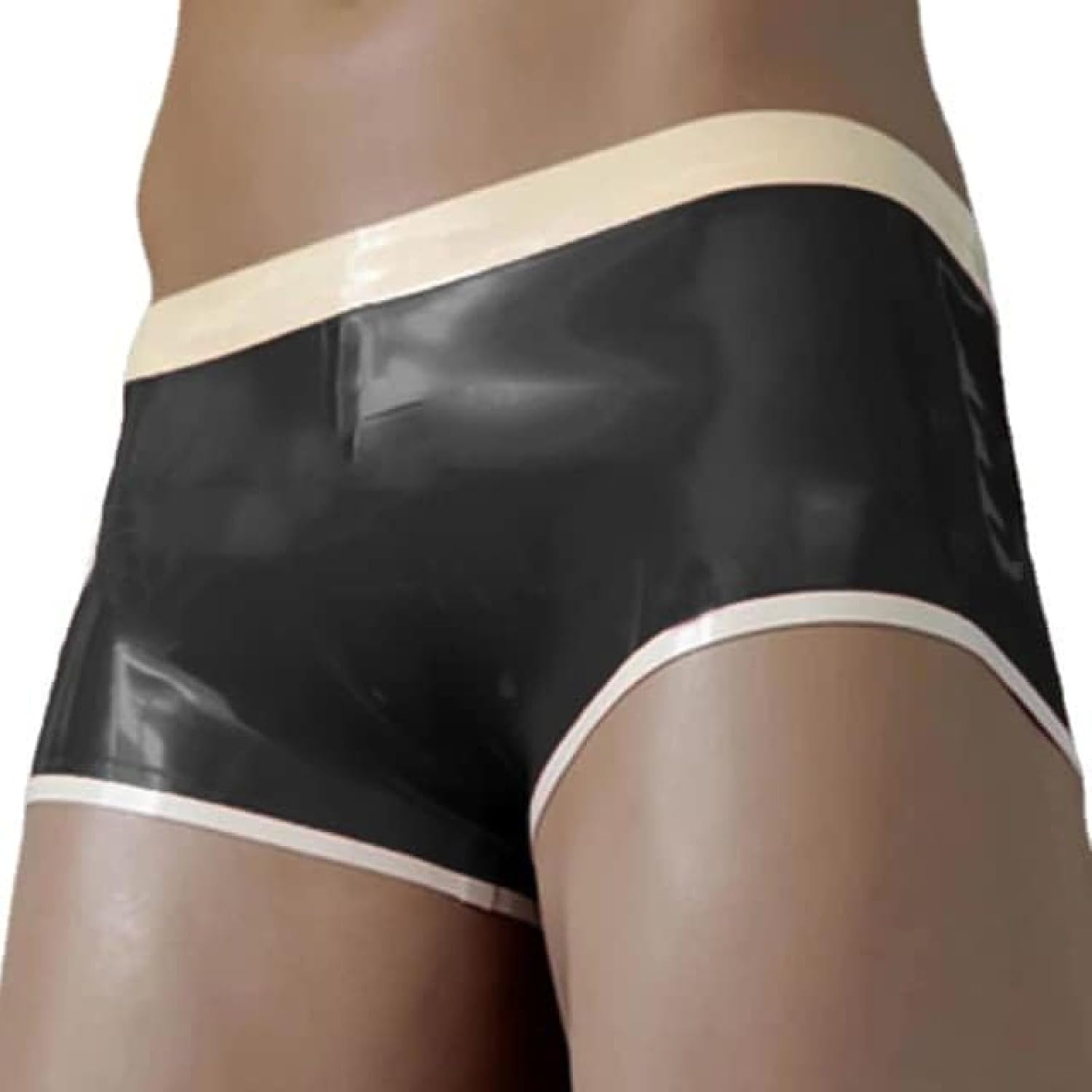 Leather Short Pants Mini Shorts Sexy Wetlook PVC Latex Shorts Club Patent Leather Underwear Male Shorts,Purple,XL