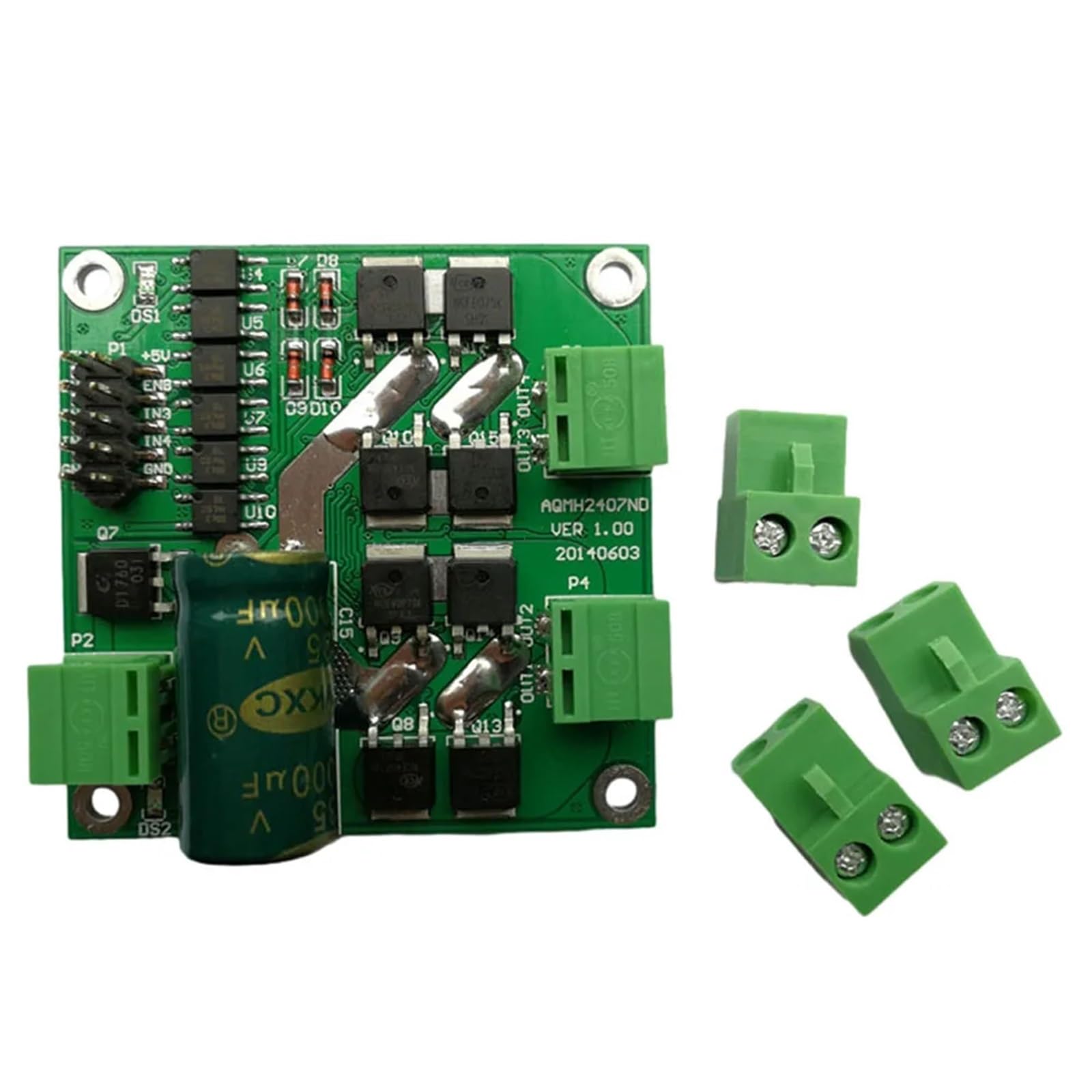 Placa de accionamiento de Motor de 12V y 24V, módulo controlador de velocidad del Motor de puente H, controlador de Motor de rotación inversa hacia adelante for coche inteligente