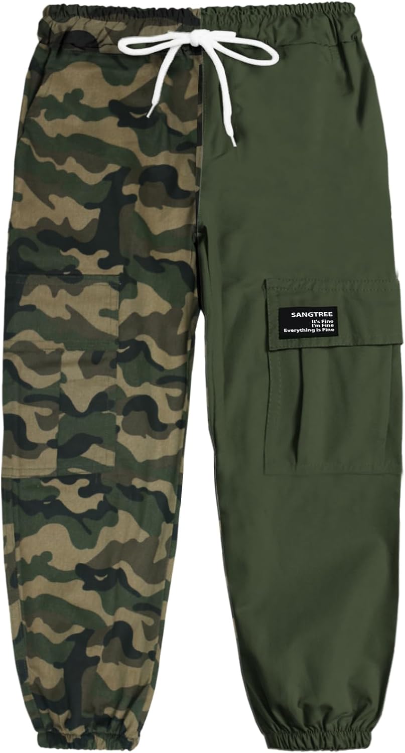 SANGTREE Girls & Womens Drawstring Cargo Jogger Pants,3 Years - Women 3XL - Picture 103 of 170