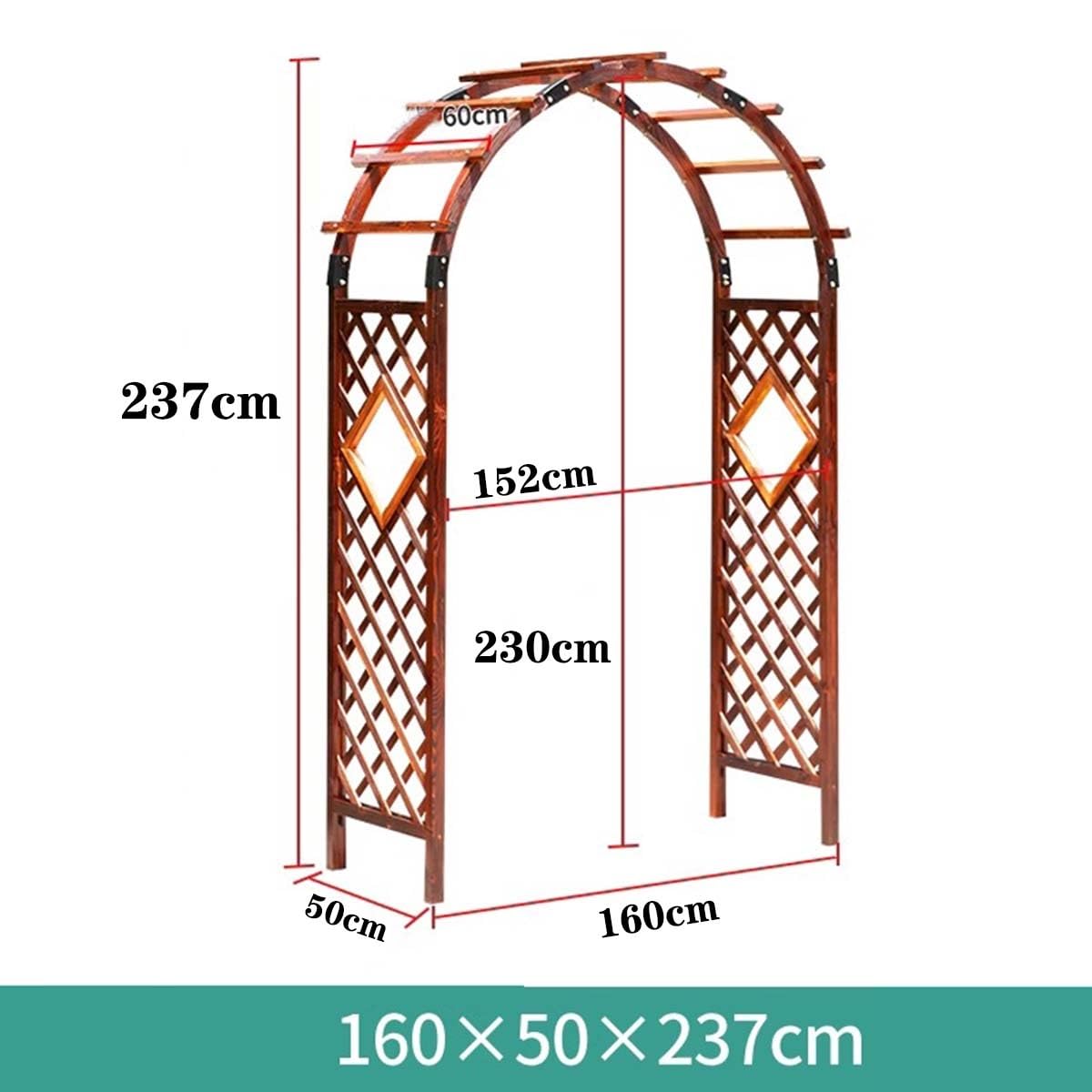 Drewniany łuk ogrodowy, wytrzymałe łuki różane, krata, biała pergola, podpory, bardzo szerokie, 160 cm, dekoracje ślubne na ceremonię plenerową