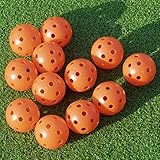 Jaya Practice Golf Balls, 12 Pack Limited Flight Golf Balls, 42mm Hollow Golf Training Balls, Plasti