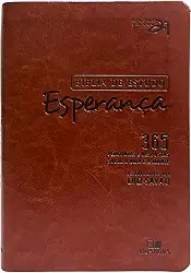 Bíblia de Estudo Esperança - Capa Couro Simulado: 365 Perguntas e Respostas Sobre a Vida e a Morte