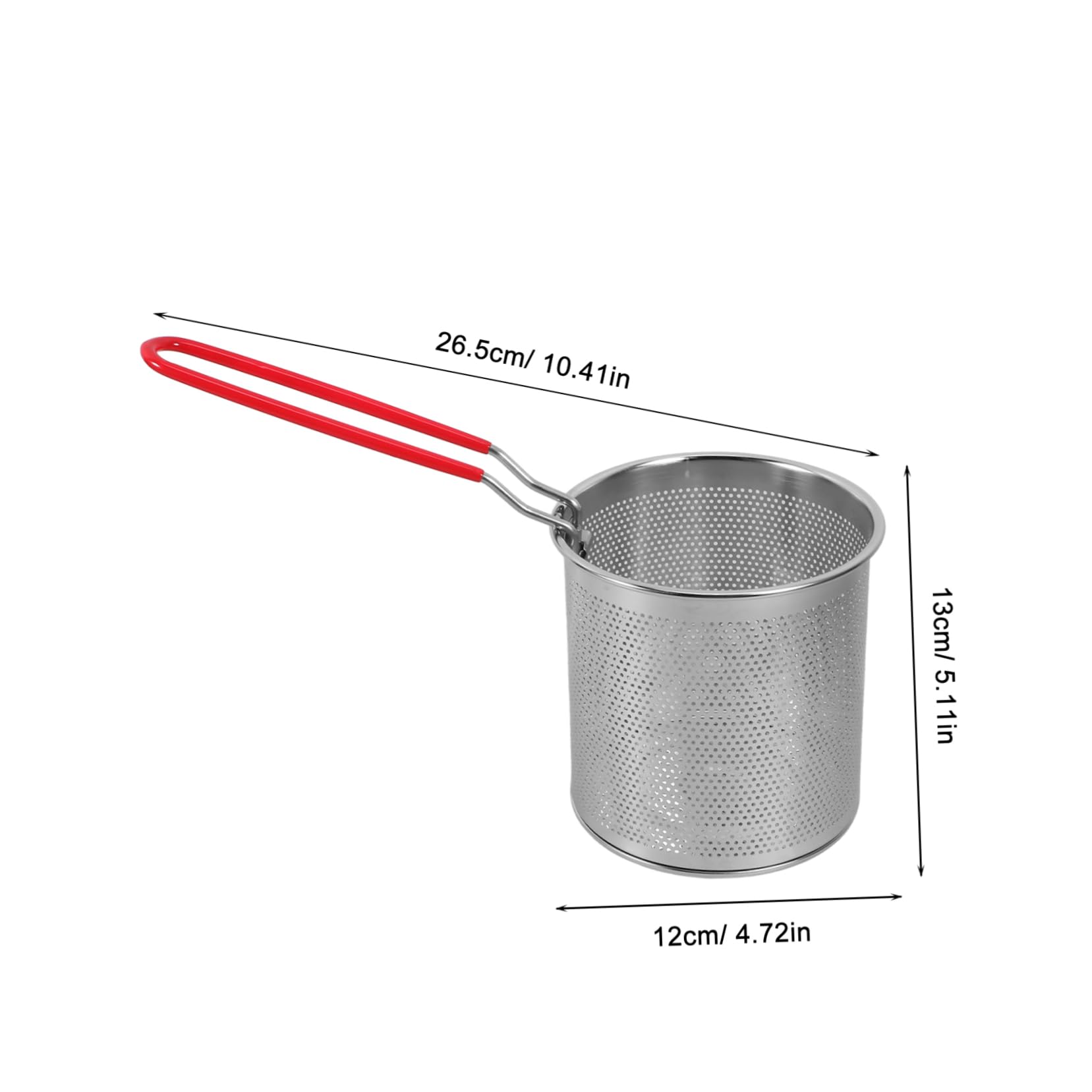 SOLUSTRE 1 Set Fry Food Deep Fryer Steel Stainless Oil Pot Small Fryer Pot with Basket Pans Use for Drain Frying Fryer Oil Strainer Cookware Grease Cooking Induction Mini Deep Fryers