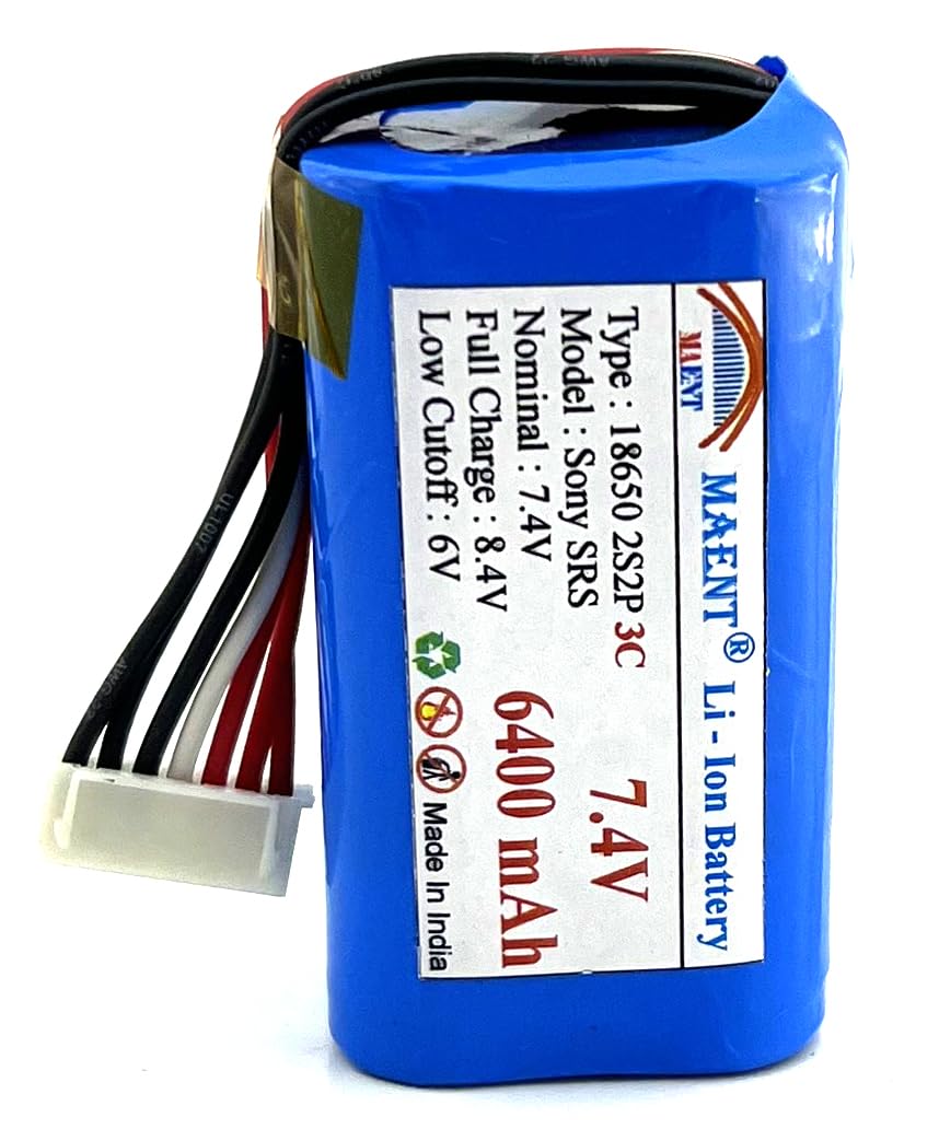 MAENT® 1Pcs Protected 7.4V Premium Lithium ion Rechargeable Battery for Bluetooth Speaker Toy SRS-X30 SRS-XB3 SRS-XB30 SRS XB30 SRS XB31 and Similar Connector - S1 (6400 mah)-image-46