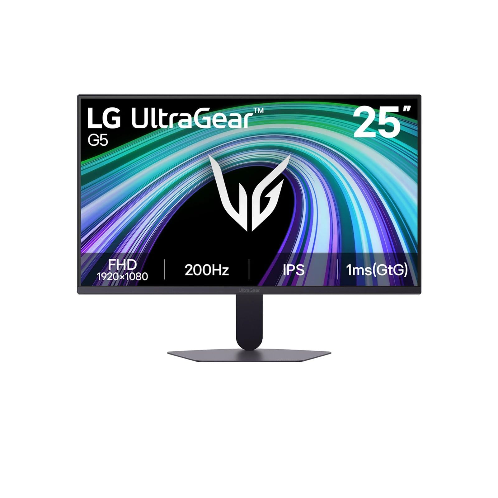 LG Monitor Gaming Ultragear™ 25G523B-B.AEU | Seria G5 (2026) | 25 cali | IPS 16:9 | 200 Hz | 1ms (GtG) | FHD 1920x1080 | sRGB 99% | HDR10 | AMD FreeSync Premium™ i NVIDIA G-Sync™