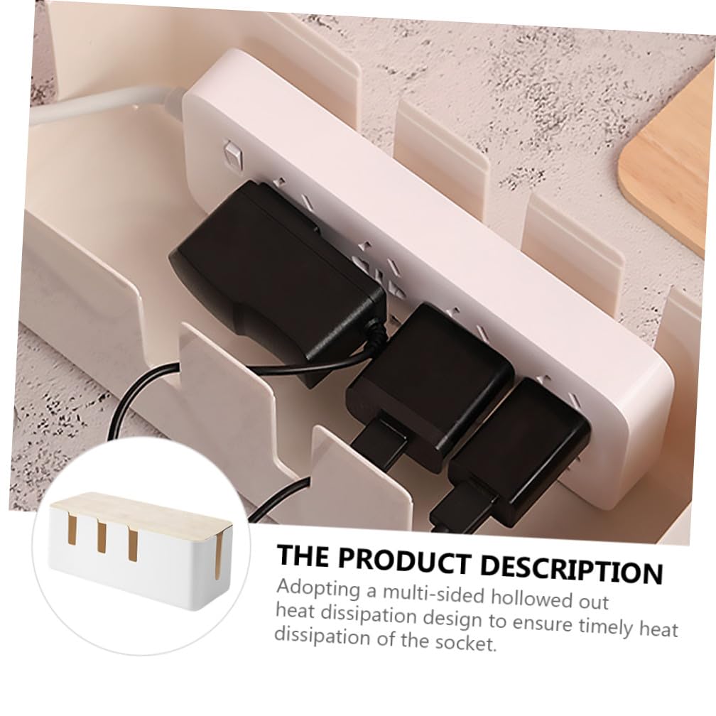Homoyoyo Caja Organizadora para Cables con Tapa Resistente y Práctica para Enchufes Múltiples y Regletas Almacenamiento Ordenado para Escritorio y Hogar Protección y Gestión de Cables