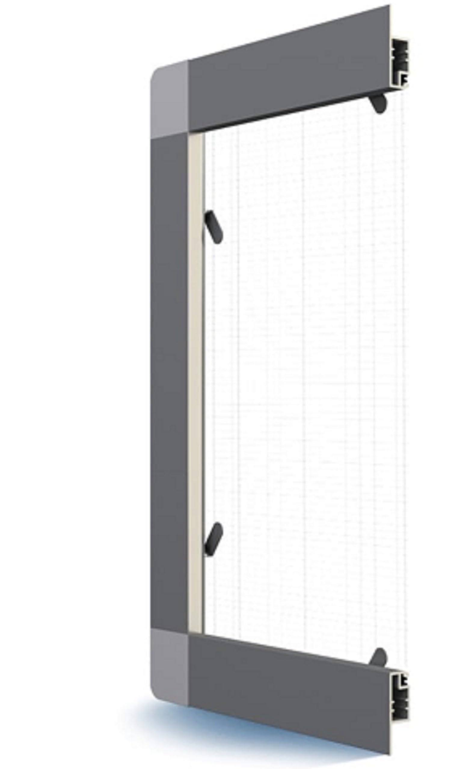 Fliegengitter- Fenster- Mücken- Insektenschutz- Alu- Weiss optimal für Rolläden (130cm x 150cm, + 16mm Einhängewinkel)