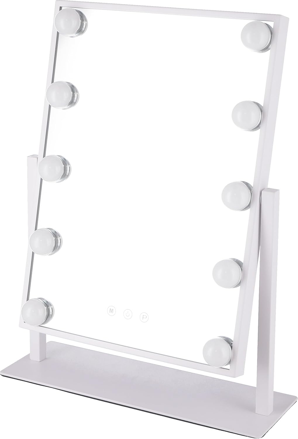 Fuji Boeki 67782 Premium LED Mirror, Actress Mirror, Adjustable Angle, Width 14.4 x Depth 4.7 x Height 18.3 inches (36.5 x 12 x 46.4 cm), White