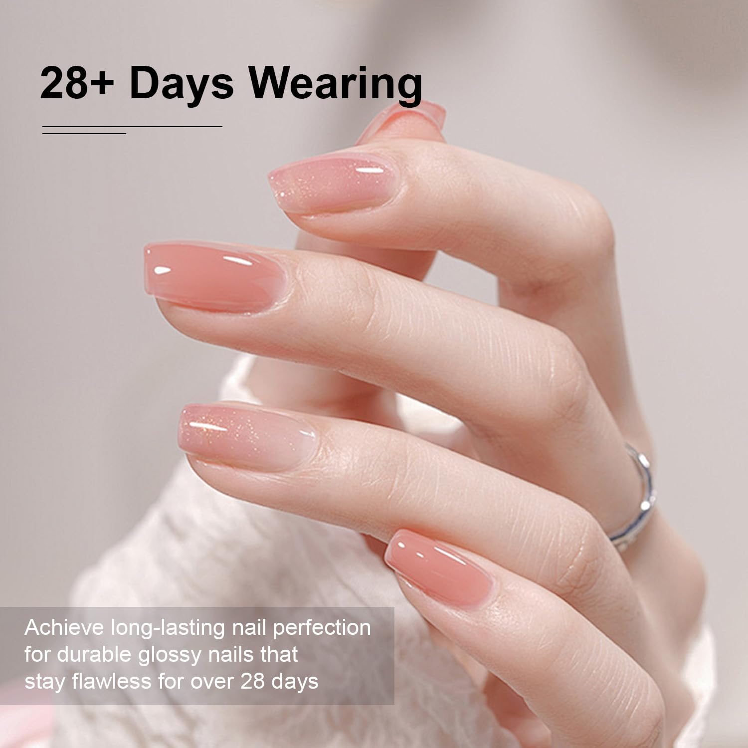 JODSONE 4 Bottles of 15ML Nail Primer Base Coat Top Coat and Builder Gel Which Helps Better Fit the Gel Polish