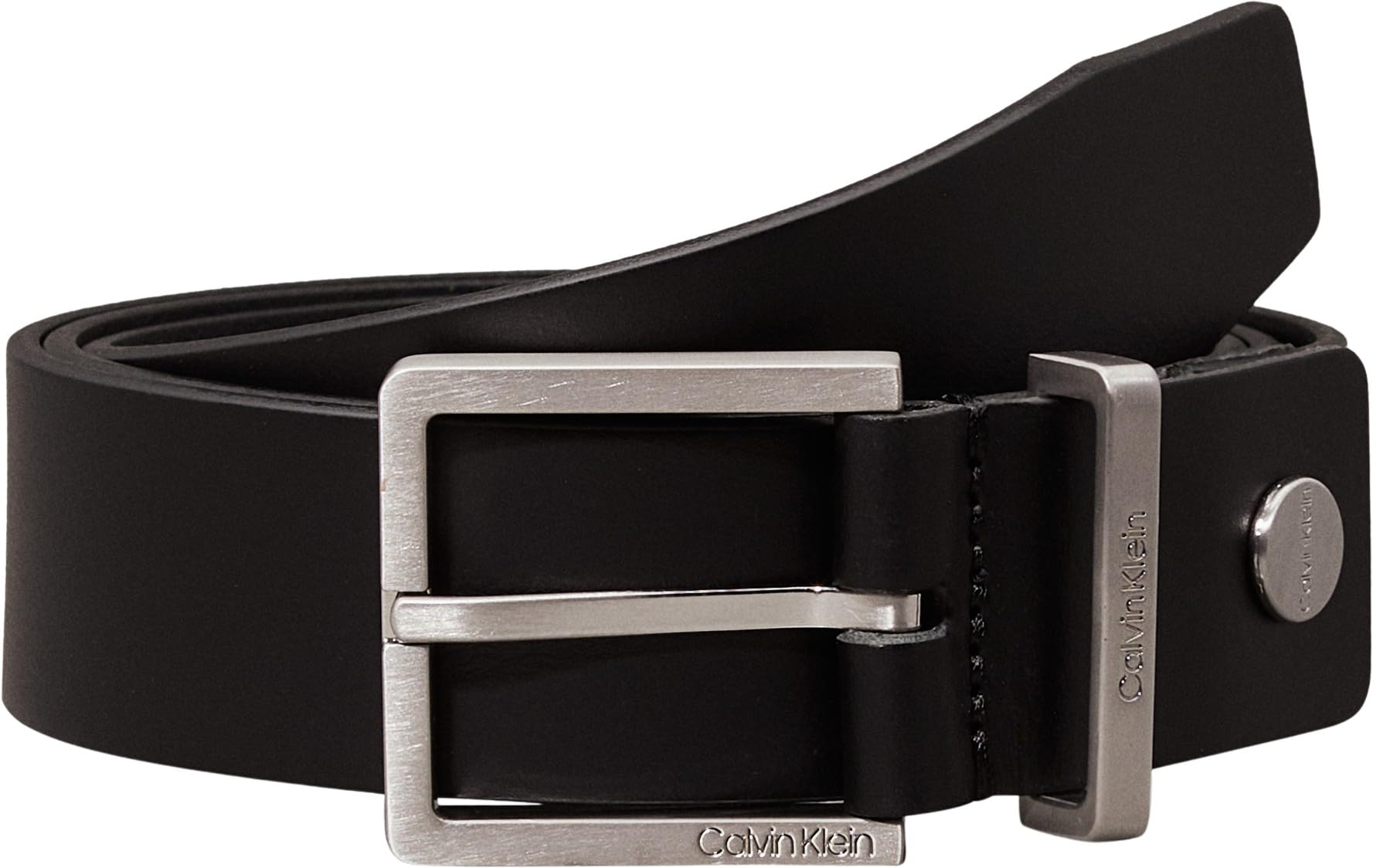 Calvin Klein Cinturón Hombre Casual Belt 3.5 cm Cinturón de piel, Negro (Black), 85 cm