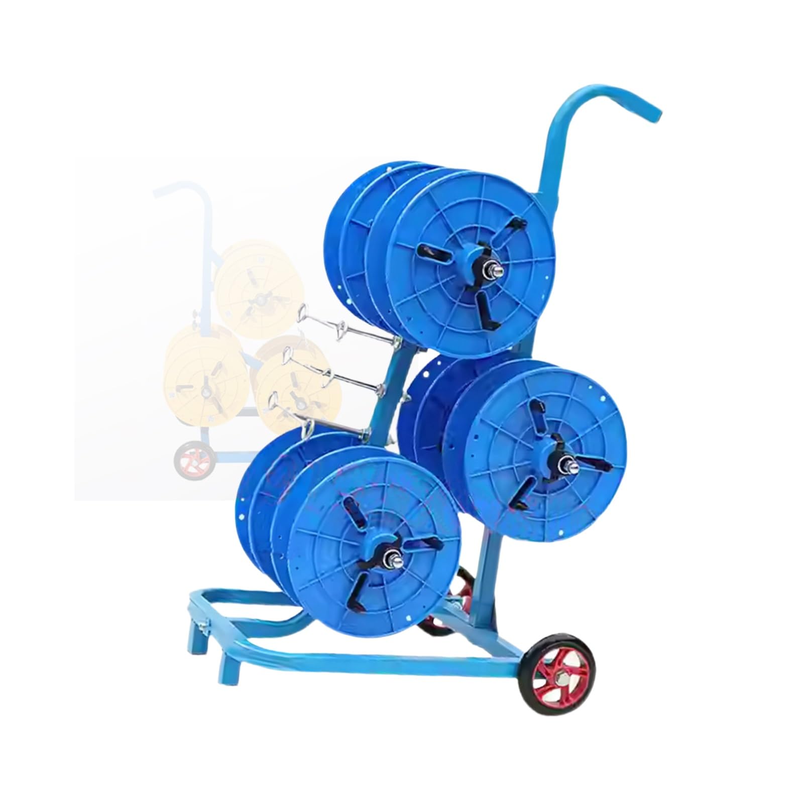 WDSOPK 3 Rods Wire Spool Rack,Multi Purpose Wire Dispenser Holds With Wheels,Heavy Duty Wire Spool Cart,Automotive Wiring Storage (Green 3 Rods Wire)