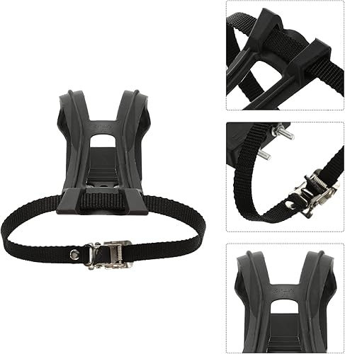 Miniatura 5 de BESPORTBLE 2 Sets Pedal Dog Muzzle Mountain Bike Pedals Foot Straps Pedals with Toe Clips Pedals Toe Straps and Clips Mountain Bike Pedal Straps